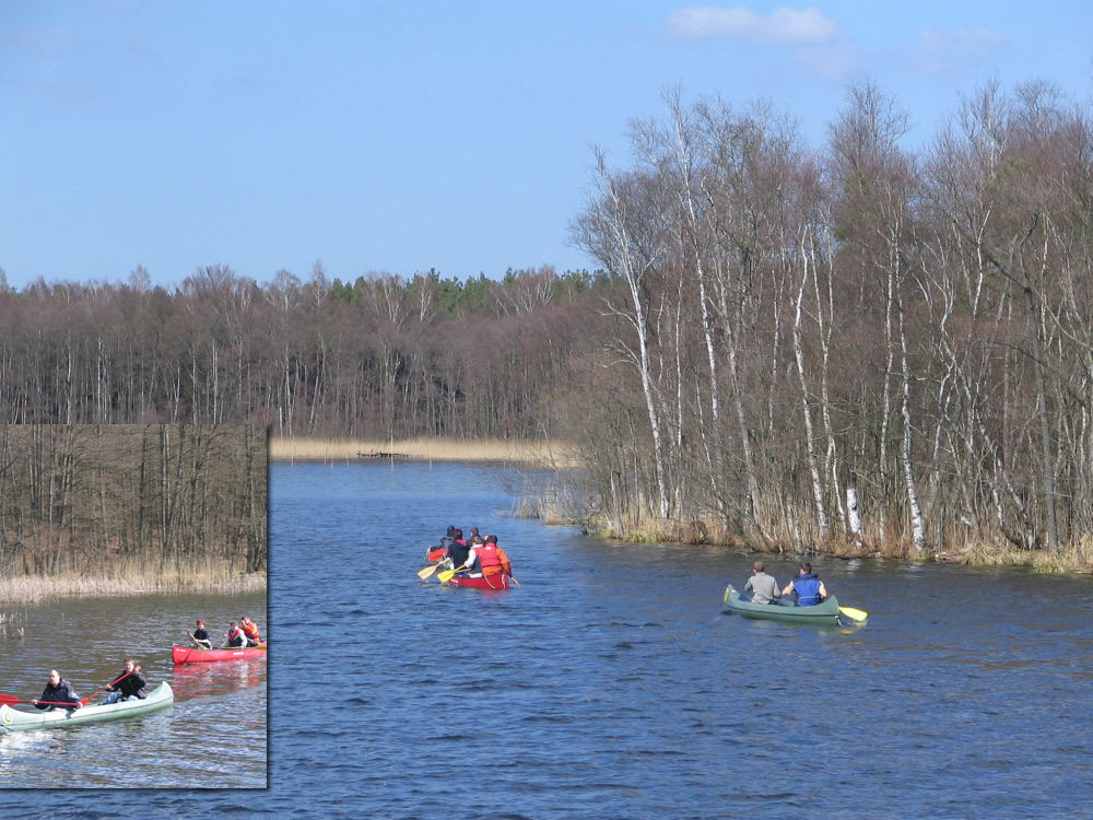 Kanufahrer auf der Müritz 