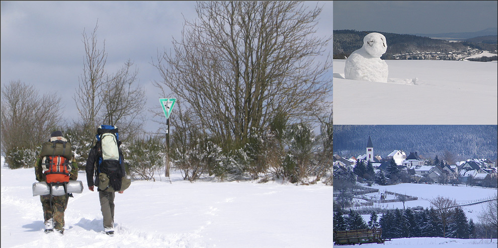 glaad in der Eifel bei Schnee