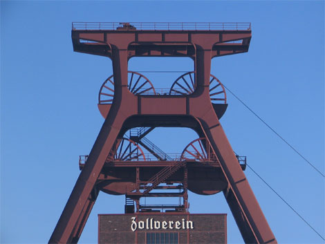 Fördertrum der Zeche Zolverein